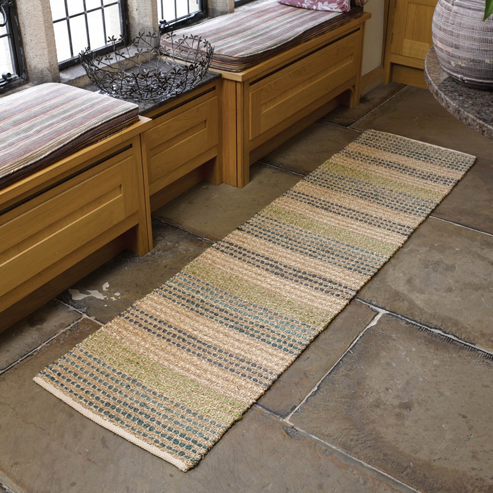 Natural Living Seagrass Hallway Runners in Blue buy online from the rug